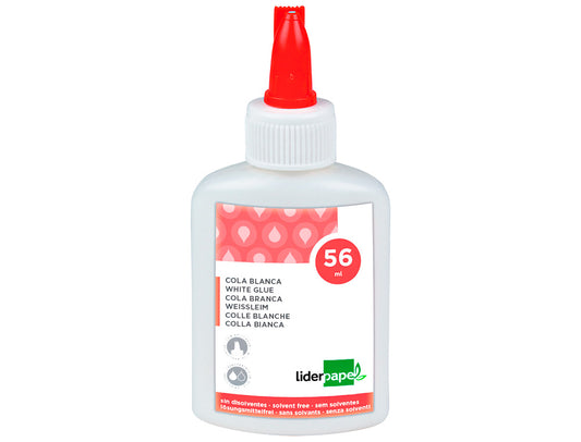 Pegamento cola blanca lavable liderpapel bote de 56 ml