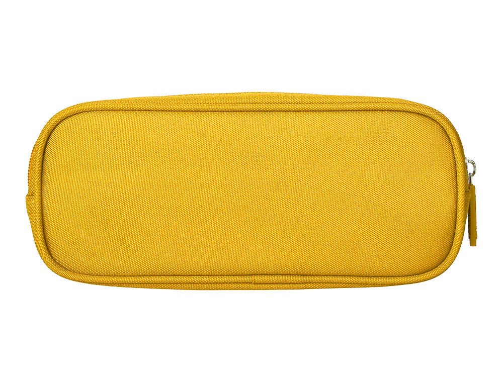 Estuche portatodo liderpapel classic ovalado 2 cremalleras con bolsillo delantero 210x90mm