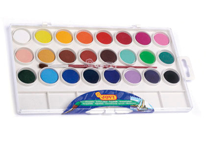 Acuarela jovi 24 colores con pincel estuche de plastico