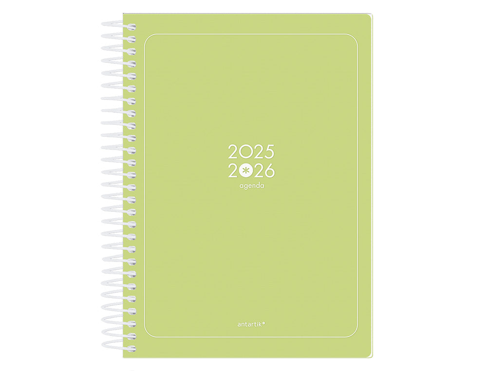 Agenda escolar antartik 25-26 espiral essentials dia pagina a5 bilingüe papel fsc 80 gr