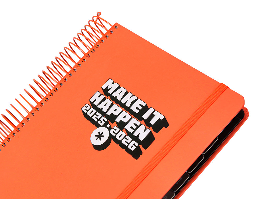Agenda escolar antartik 25-26 espiral neon dia pagina a5 bilingüe papel fsc 80 gr