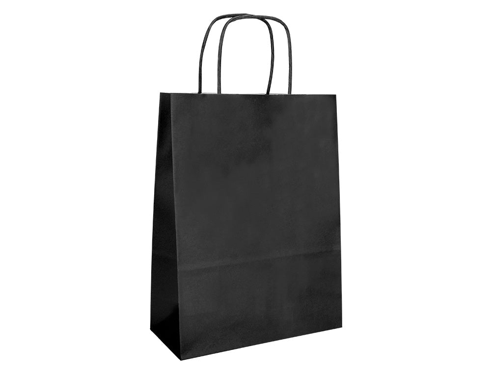 Bolsa papel q-connect celulosa xs con asa retorcida 180x240x80 mm