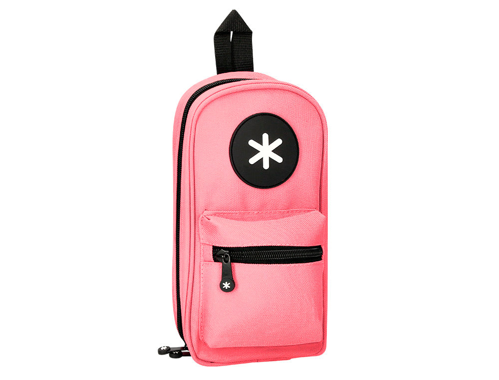 Estuche portatodo antartik forma de mochila con bolsillo y 4 departamentos 230x50x120 mm