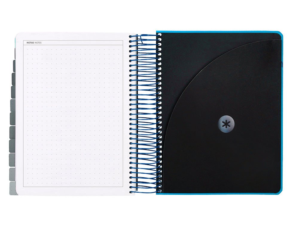 Agenda escolar antartik 25-26 espiral neon dia pagina a5 bilingüe papel fsc 80 gr