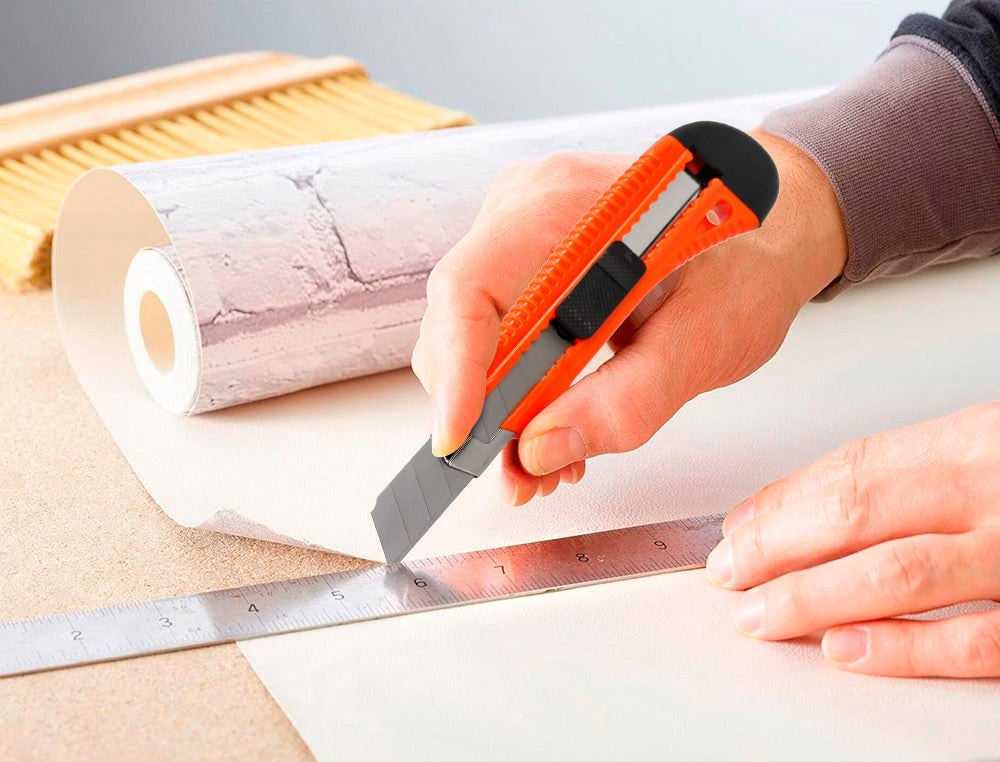 Cuter q-connect plastico ancho retractil cuchilla 18 mm xd-38 blister 1 unidad