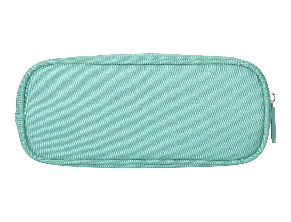 Estuche portatodo liderpapel classic ovalado 2 cremalleras con bolsillo delantero 210x90mm