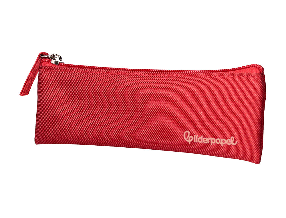 Estuche portatodo liderpapel plano estrecho una cremallera 200x60mm