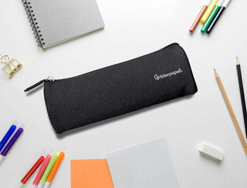 Estuche portatodo liderpapel classic cilindrico ancho 210x70mm