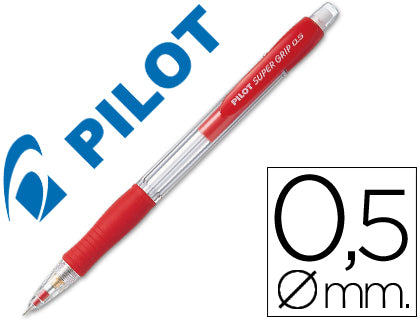 Portaminas pilot super grip 0,5 mm sujecion de caucho