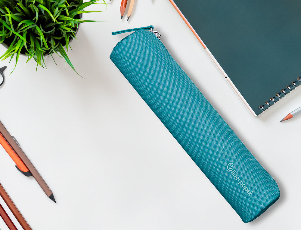 Estuche portatodo liderpapel slim cilindrico 220x45mm