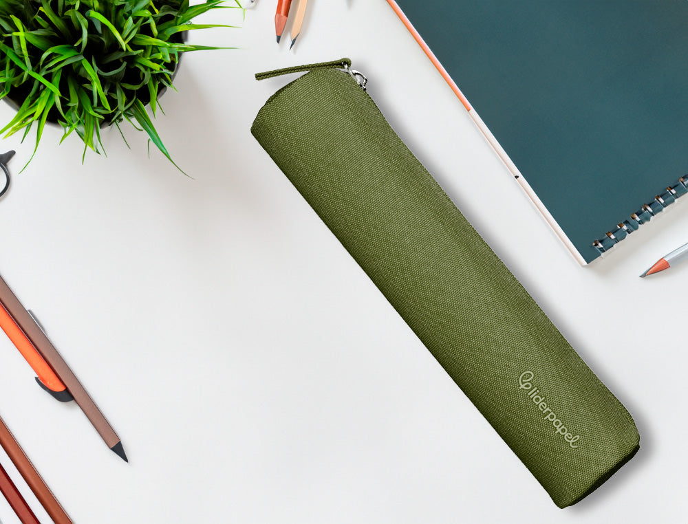 Estuche portatodo liderpapel slim cilindrico 220x45mm