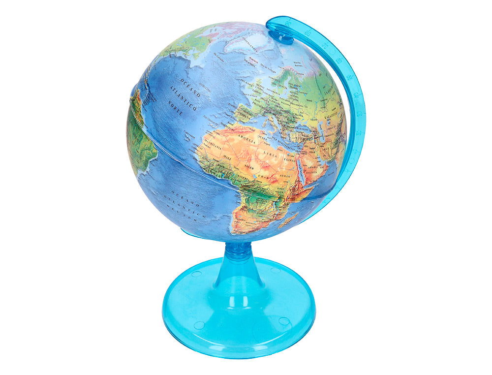 Globo terraqueo liderpapel mapa fisico diametro 15 cm