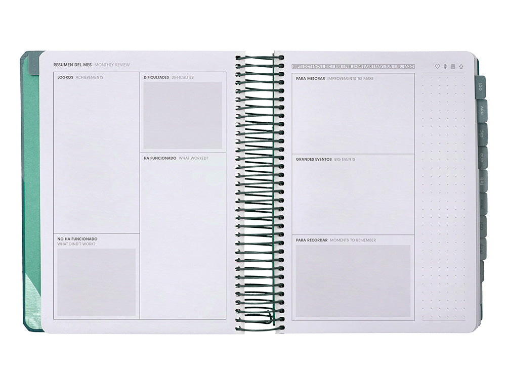 Agenda escolar antartik 25-26 espiral fun day fucsia dia pagina a5 bilingüe papel fsc 80 gr