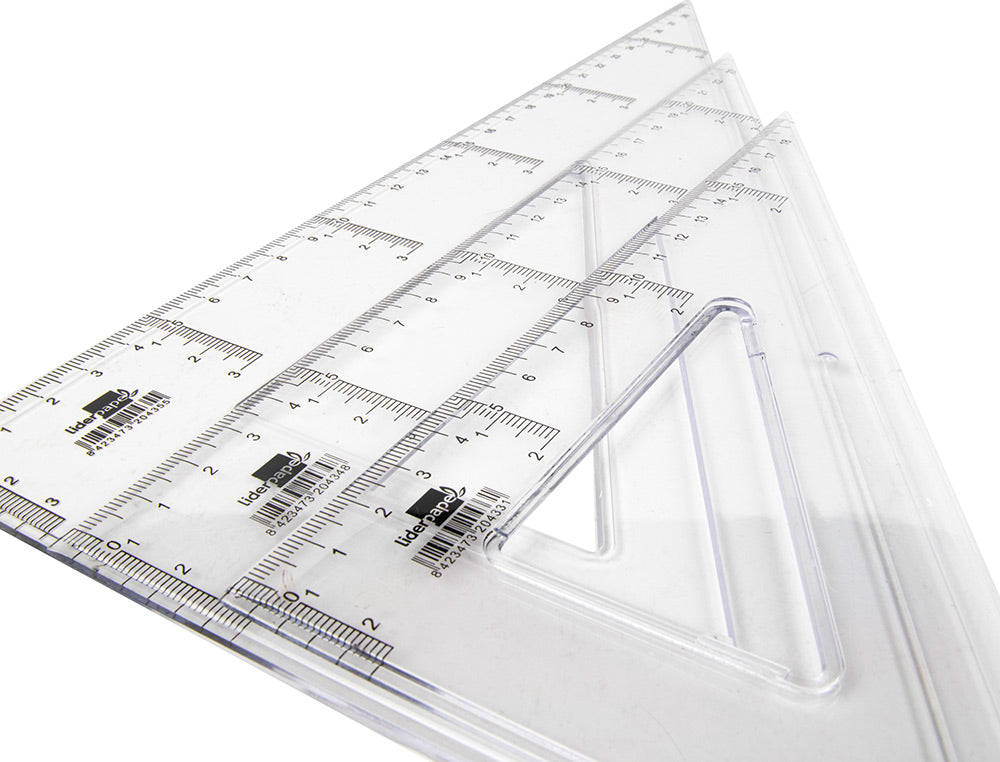Cartabon liderpapel 30 cm plastico cristal