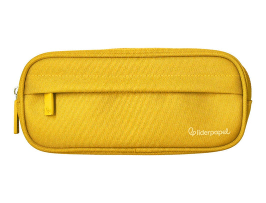 Estuche portatodo liderpapel classic ovalado 2 cremalleras con bolsillo delantero 210x90mm