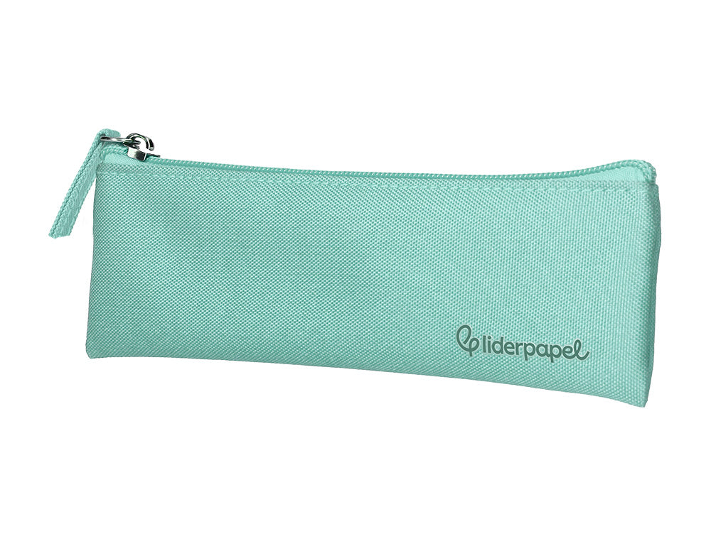 Estuche portatodo liderpapel plano estrecho una cremallera 200x60mm
