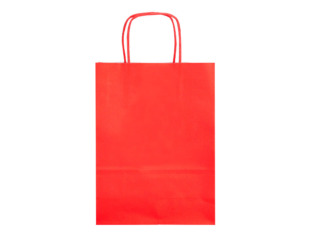 Bolsa papel q-connect celulosa xs con asa retorcida 180x240x80 mm
