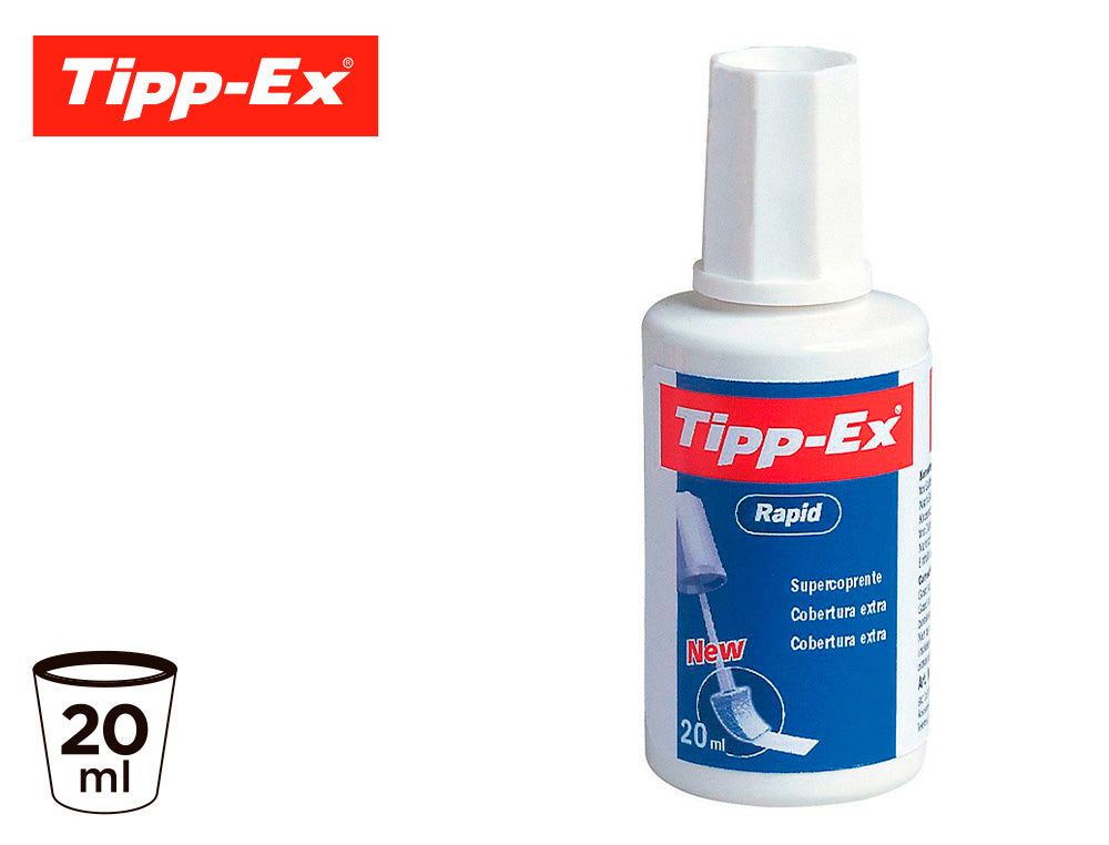 Corrector tipp-ex aplicador espuma bote 20 ml