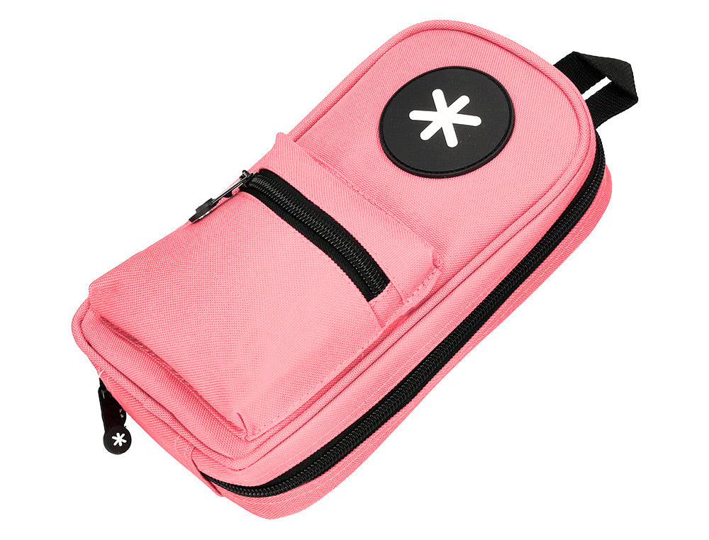 Estuche portatodo antartik forma de mochila con bolsillo y 4 departamentos 230x50x120 mm
