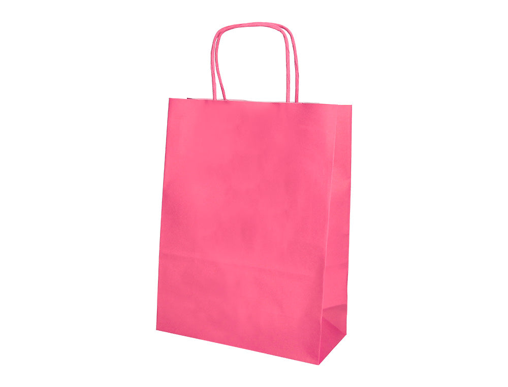 Bolsa papel q-connect celulosa xs con asa retorcida 180x240x80 mm