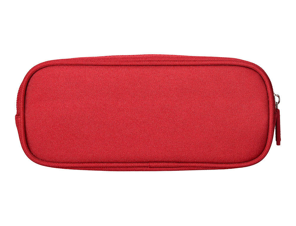 Estuche portatodo liderpapel classic ovalado 2 cremalleras con bolsillo delantero 210x90mm