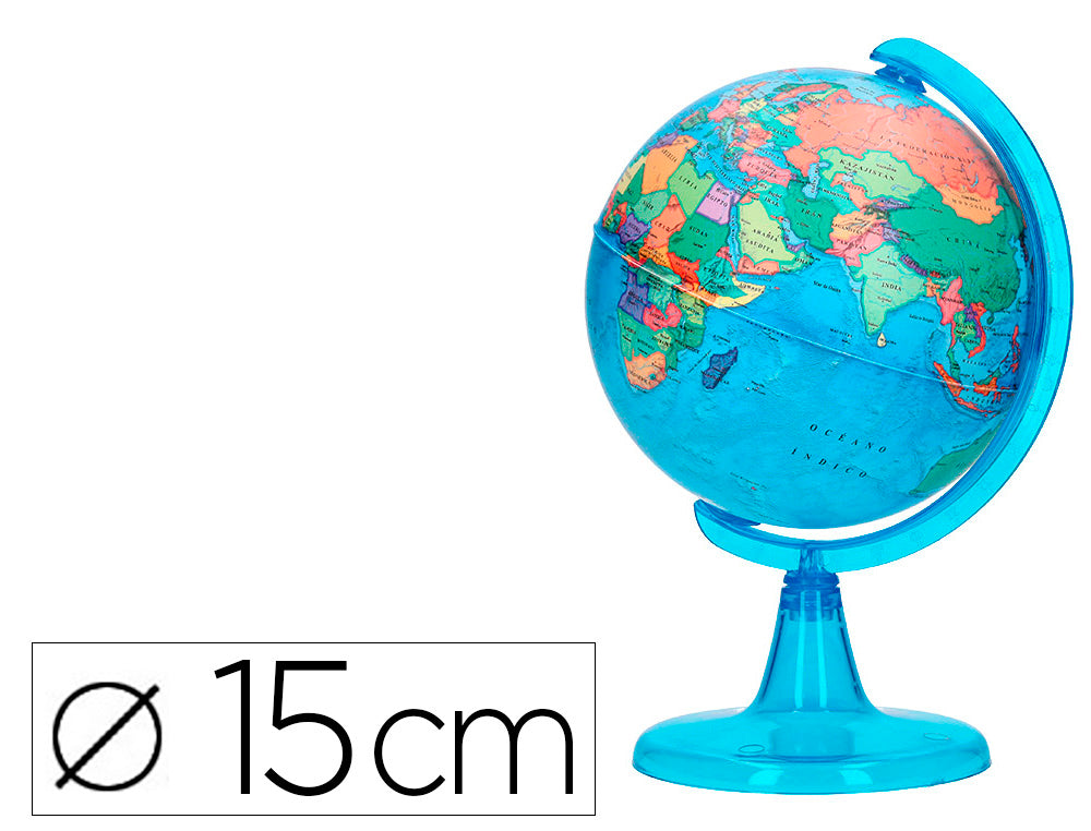 Globo terraqueo liderpapel mapa politico diametro 15 cm