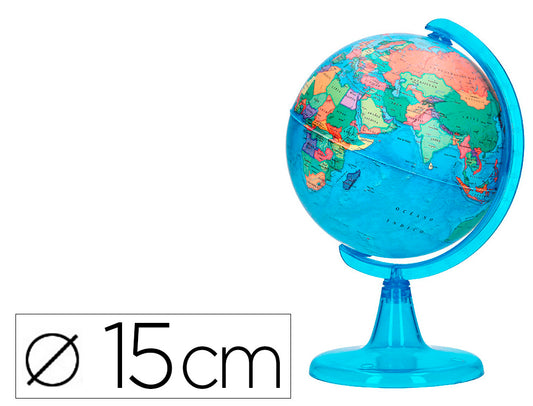 Globo terraqueo liderpapel mapa politico diametro 15 cm