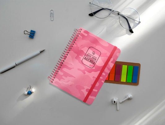Agenda escolar liderpapel 25-26 teens patterns abstract pattern semana vista a6 bilingue papel fsc 80 gr