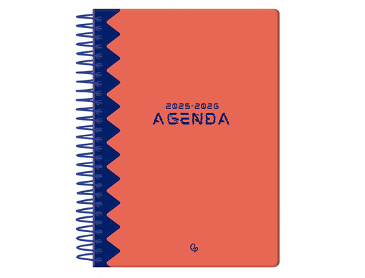 Agenda escolar liderpapel 25-26 espiral classic rojo dia pagina a5 bilingüe papel fsc 70 gr