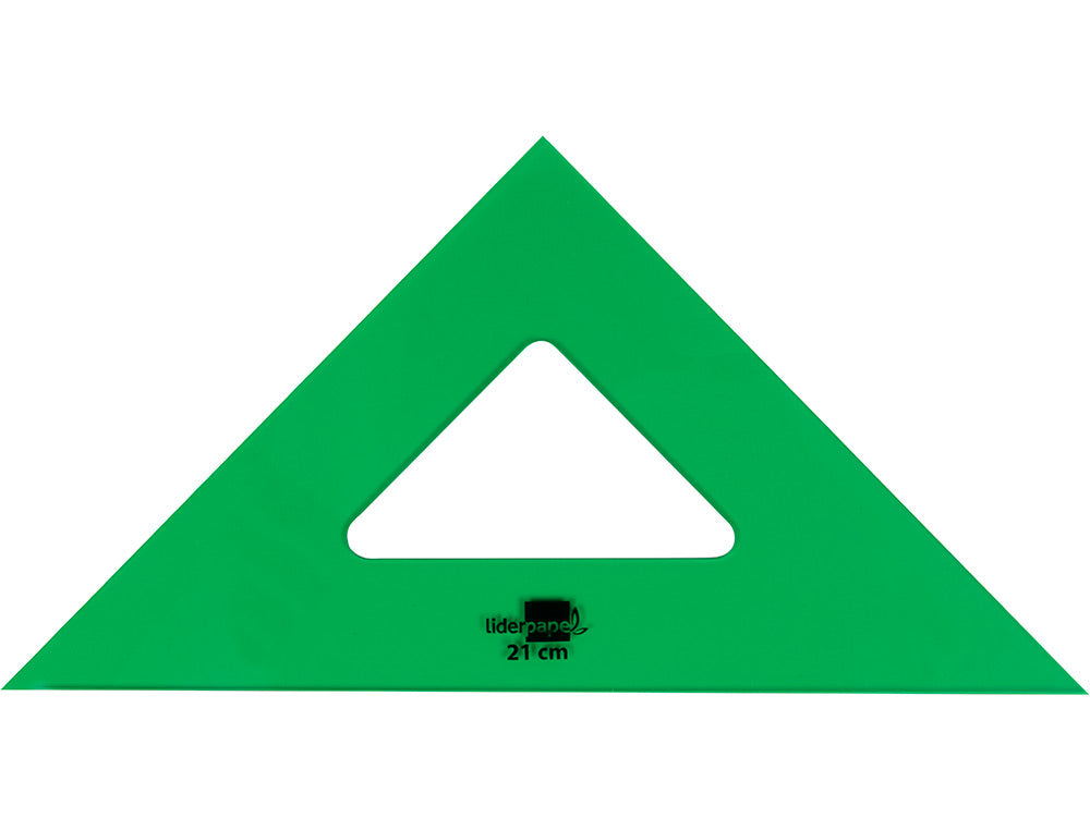 Escuadra liderpapel 21 cm acrilico verde