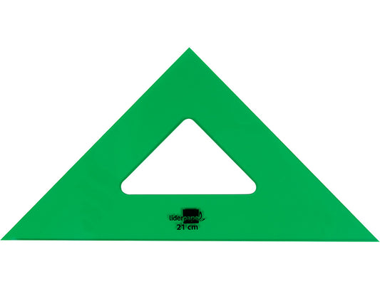 Escuadra liderpapel 21 cm acrilico verde