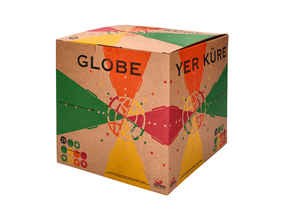Globo terraqueo liderpapel con luz fisico y politico diametro 20 cm color rosa