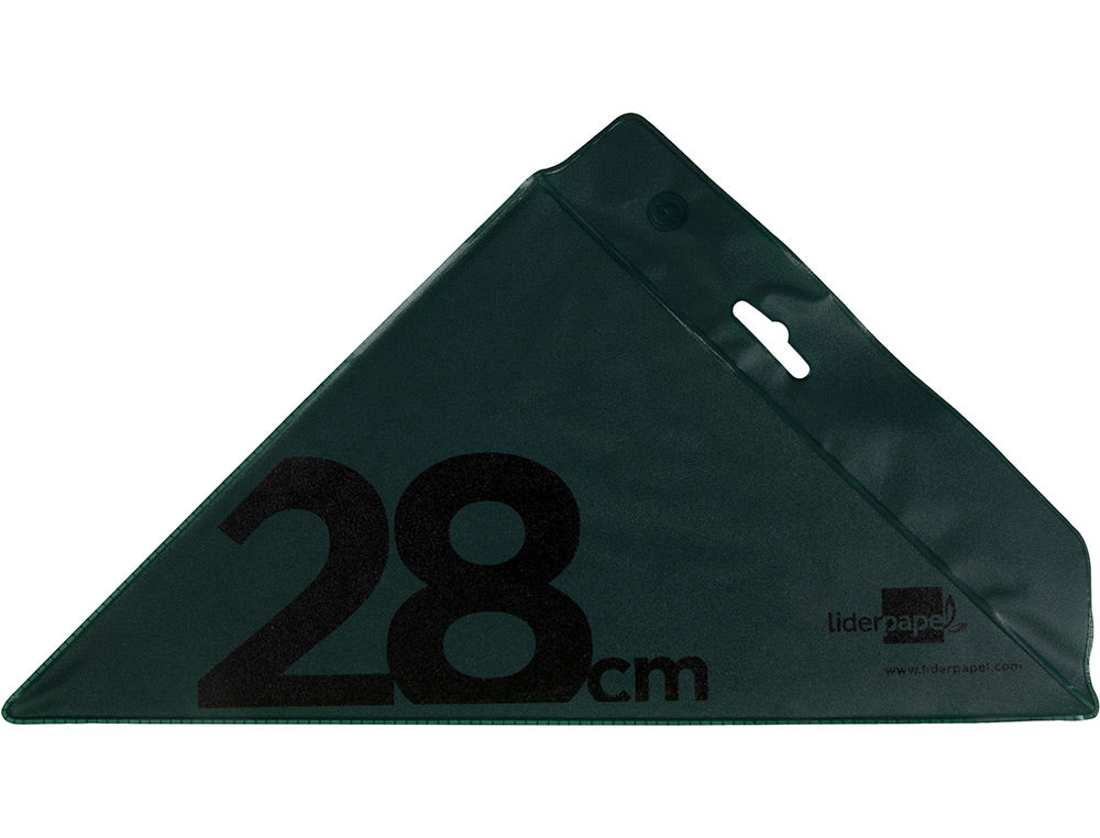 Escuadra liderpapel 28 cm acrilico verde