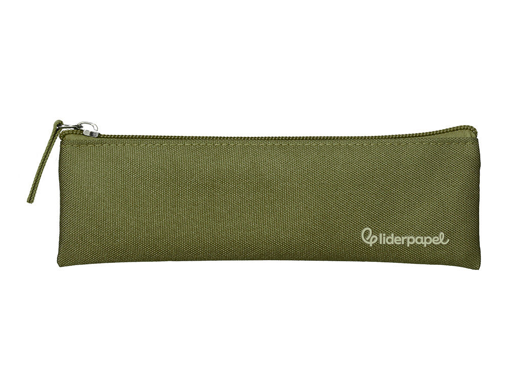 Estuche portatodo liderpapel plano estrecho una cremallera 200x60mm