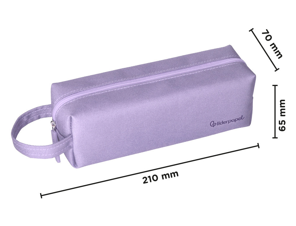 Estuche portatodo liderpapel classic rectangular con asa 210x70mm