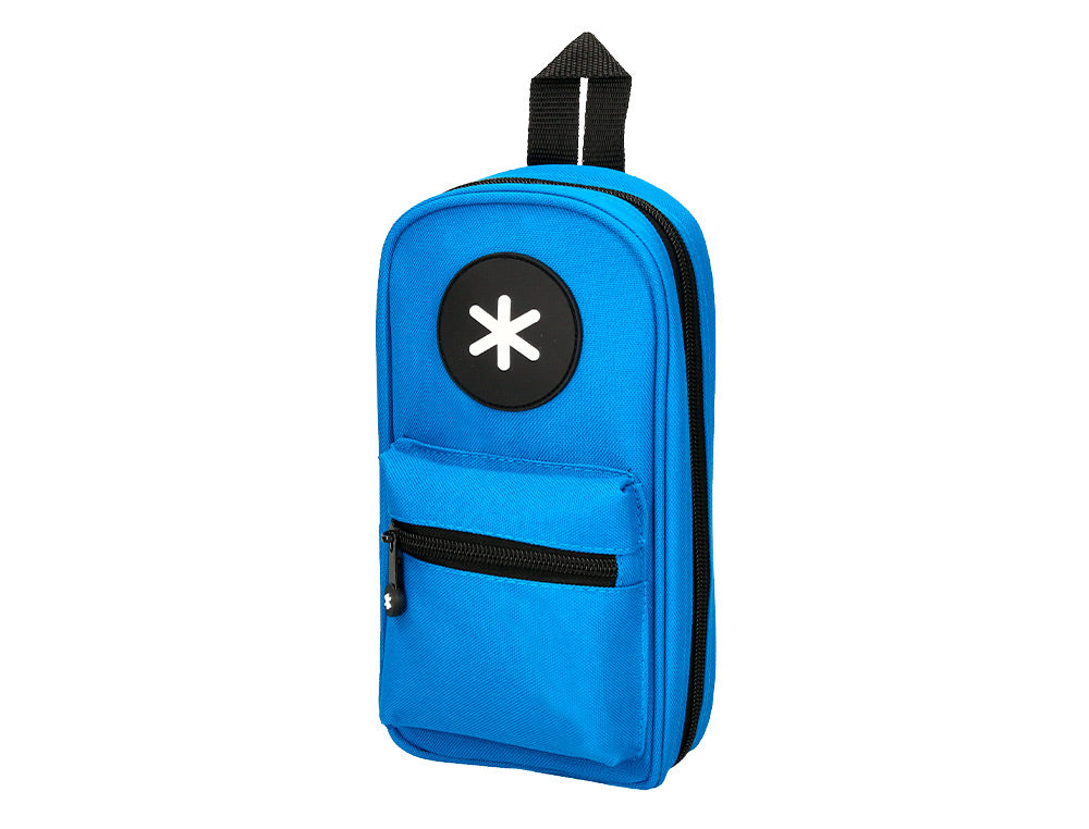 Estuche portatodo antartik forma de mochila con bolsillo y 4 departamentos 230x50x120 mm