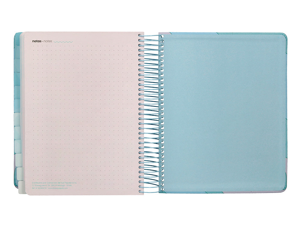 Agenda escolar liderpapel 25-26 espiral zante dia pagina a5 bilingüe papel fsc 80 gr