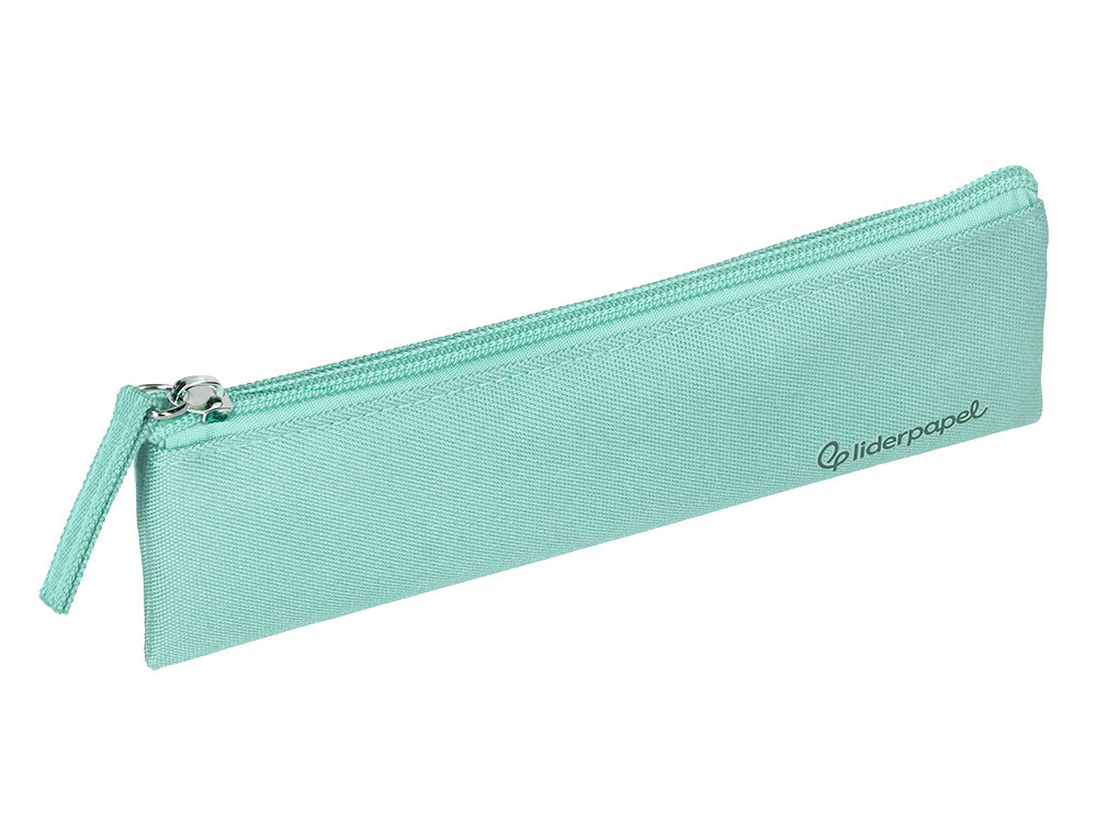 Estuche portatodo liderpapel plano estrecho una cremallera 200x60mm