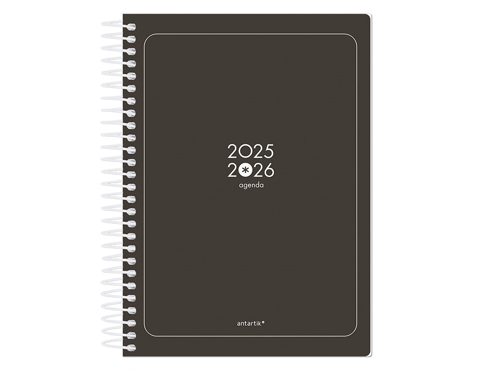 Agenda escolar antartik 25-26 espiral essentials dia pagina a5 bilingüe papel fsc 80 gr