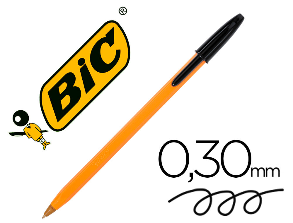 Boligrafo bic naranja fine original