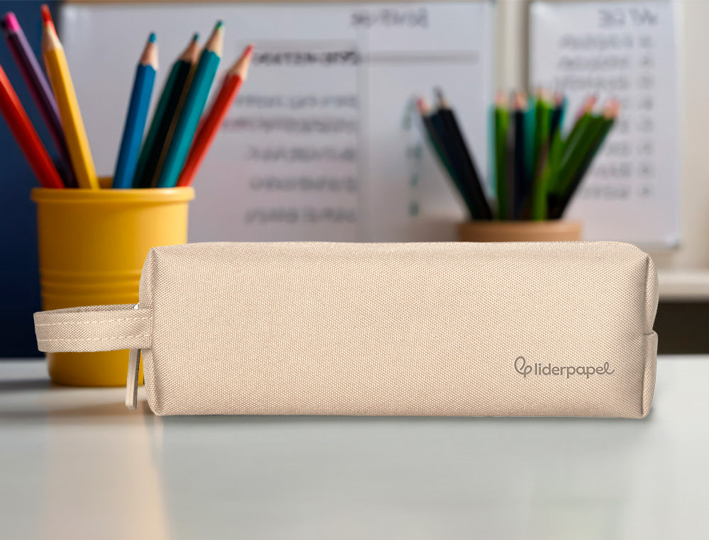 Estuche portatodo liderpapel classic rectangular con asa 210x70mm