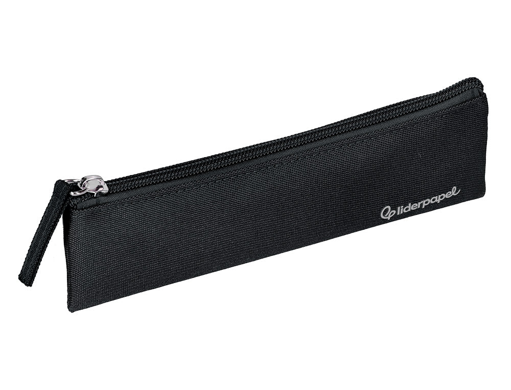 Estuche portatodo liderpapel plano estrecho una cremallera 200x60mm