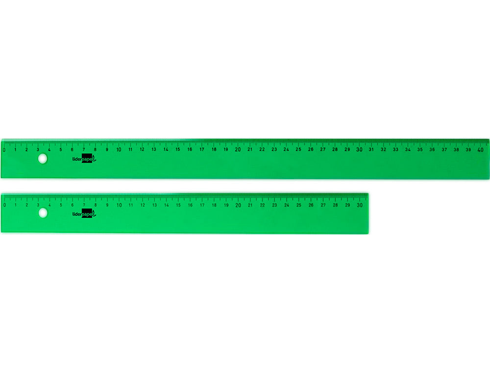 Regla liderpapel 30 cm acrilico verde