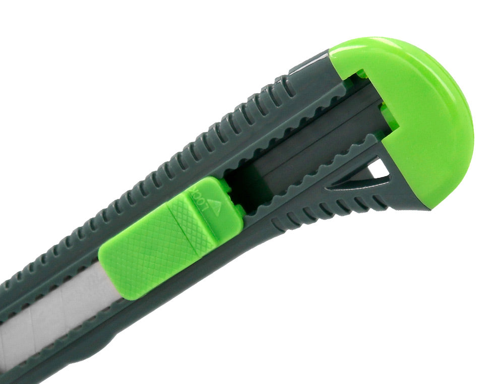 Cuter q-connect plastico ancho con asa para colgar cuchilla 18 mm xd-43 blister 1 unidad