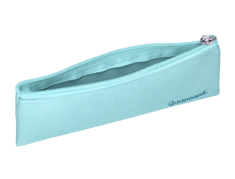 Estuche portatodo liderpapel plano estrecho una cremallera 200x60mm