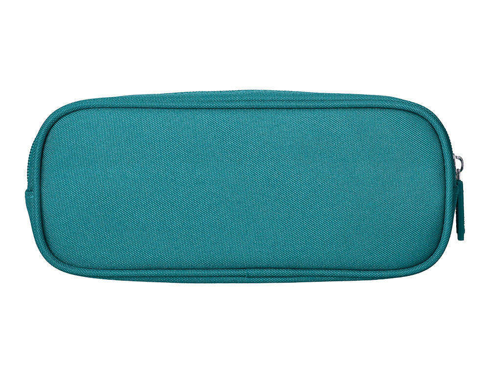 Estuche portatodo liderpapel classic ovalado 2 cremalleras con bolsillo delantero 210x90mm