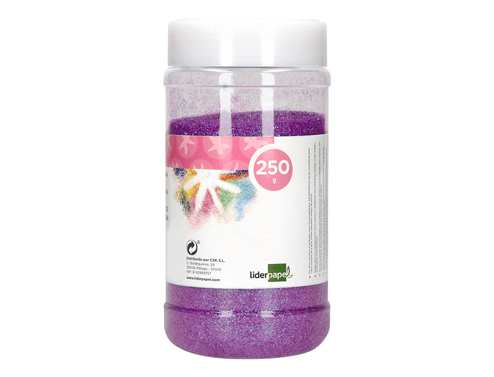 Purpurina liderpapel fantasia color metalico bote de 250 gr