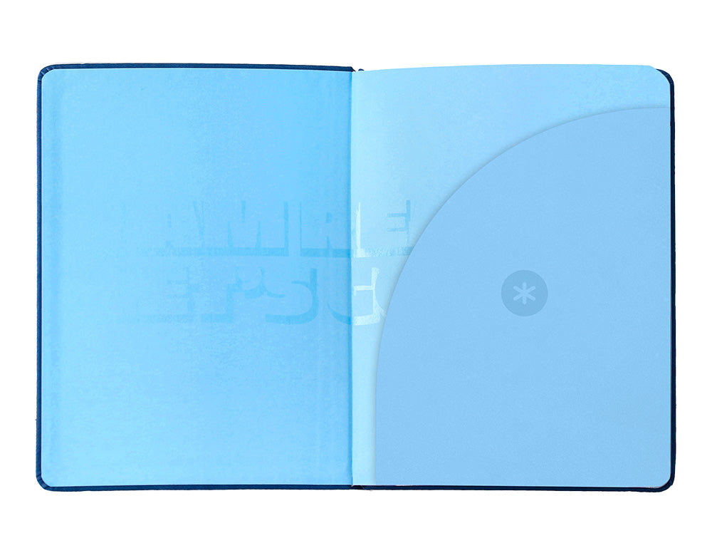Agenda escolar antartik 25-26 encuadernada go! simil piel azul oscuro semana vista a5 bilingüe papel fsc 80 gr