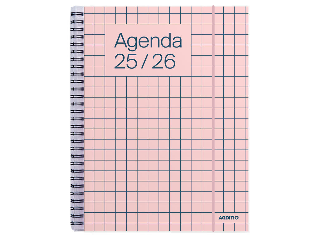 Agenda universal additio semana vista 16,5x21,5 cm curso escolar +16 años paginas anotaciones colores surtidos