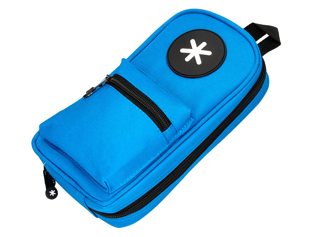 Estuche portatodo antartik forma de mochila con bolsillo y 4 departamentos 230x50x120 mm